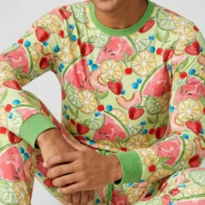 Sweet Summer Fruits Family Matching Bamboo Men's Pajama Set