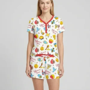 Shanah Tovah U'Metukah Bamboo Women Short Sleeve Short Pajama Set