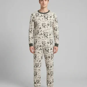 Vintage Jimothy Racoon Family Matching Bamboo Men's Pajama Set