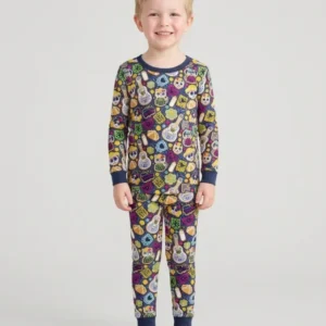 Cookie De Los Muertos Bamboo Two Piece Long Sleeve Pajama Set