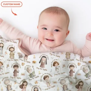 Pray For Me Custom Name Bamboo Blanket