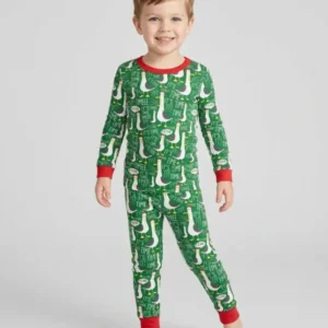 Funny Seagull It's Time Bamboo Two Piece Long Sleeve Pajama Set