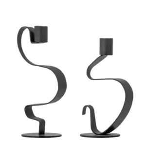 Kerzenhalter-Set Pak – Metall in Schwarz (2er-Set)