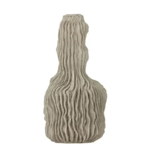 Kerzenhalter Nora – Graues Polyresin