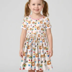 Happy School Lunch Bamboo Twirl Dress