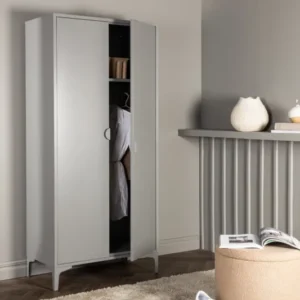 Designer Schrank Piring - in schlichtem Grau