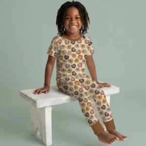 Black Month History Family Matching Bamboo Two Piece Short Sleeve Pajama Set