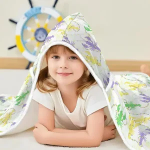 Mardi Gras Crawfish Family Matching Wearable Bamboo Blanket Hoodie