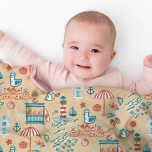 Seaside Storybook Days Bamboo Blanket