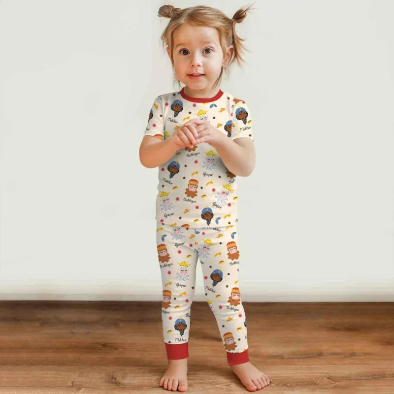 Tres Reyes Magos Bamboo Two Piece Short Sleeve Pajama Set