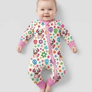 Sugar Skull Axolotl Bamboo Convertible Zippy
