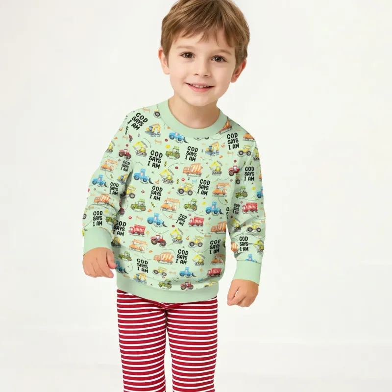 God Says I Am Boy Bamboo Crewneck Sweatshirt