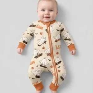 Skateboarding Ghost Halloween Bamboo Convertible Zippy