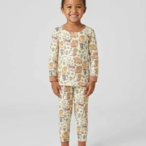 Little Highland Friends Bamboo Two Piece Long Sleeve Pajama Set
