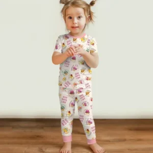 Cute Cupcake God Says I Am Bamboo Two Piece Short Sleeve Pajama Set