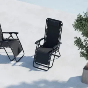 2er Set Sonnenliege Vionna - mit Oxford-Gewebe in 2 Farben