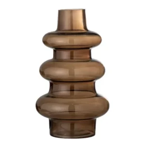 Vase "Spiruli" - braune Glasvase