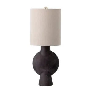 Tischlampe Savage - matt schwarze Terrakotta Leuchte
