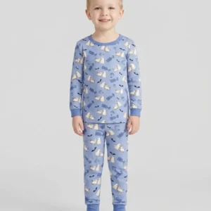 Boo-P Ghost Dog Bamboo Two Piece Long Sleeve Pajama Set