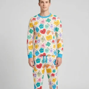Happy Shape Squad Family Matching Bamboo Men's Pajama Set