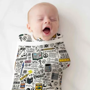 School Days Doodles Bamboo Sleep Bag Swaddler