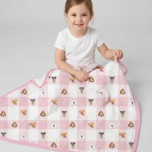 Plaid Pals Family Matching Bamboo Blanket