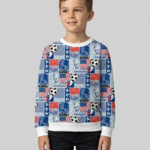 World Soccer God Bless America Bamboo Crewneck Sweatshirt