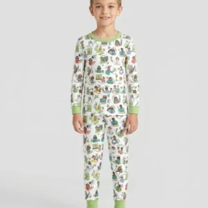 Jobs Alphabet Bamboo Two Piece Long Sleeve Pajama Set