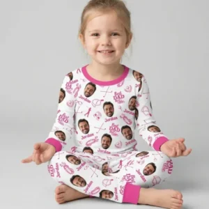 Custom Photo Best Dad By Par Bamboo Two Piece Long Sleeve Pajama Set