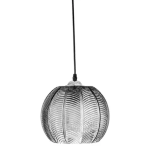 Pendelleuchte „Silvertwist“ – mit Textur aus Glas