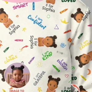 Kids Affirmations Custom Bamboo Crewneck Sweatshirt