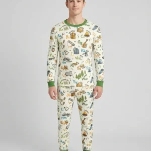 Adventure Alphabet ABCs Summer Camp Bamboo Men's Pajama Set