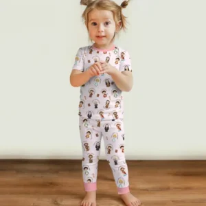 Saints in the Clouds Bamboo Two Piece Short Sleeve Pajama Set