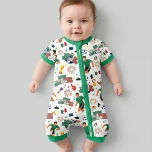 World Soccer Tournament Let's Go Mexico Family Matching Bamboo Shorty Zippy