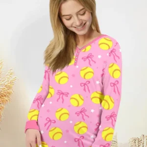 Softball Lovers Bamboo Women Pajama Set