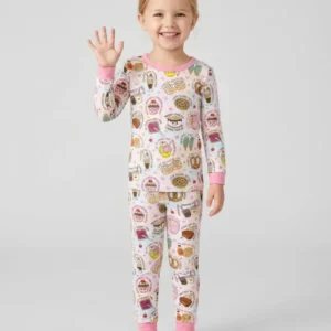 Sweet Love Puns Bamboo Two Piece Long Sleeve Pajama Set
