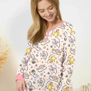Easter Goose Family Matching Bamboo Women Pajama Set