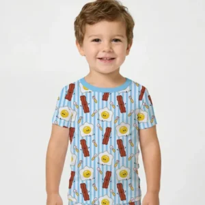 Breakfast Club Bamboo Two Piece Short Sleeve Pajama Set