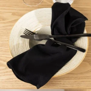 Servietten Black Rose - 2er-Set im ruhigen und elegantem Schwarz
