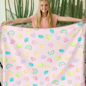 Pastel Lucky Charms Scatter Bamboo Blanket