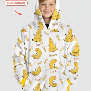 Custom Name Mac & Cheese Club Bamboo Blanket Hoodie