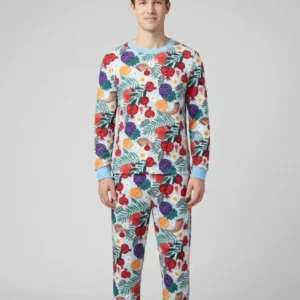Pomegranate Blessings Night Family Matching Bamboo Men's Pajama Set