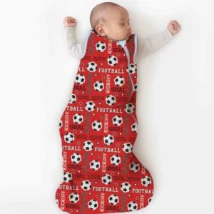 Red Soccer Ball Bamboo Sleep Bag