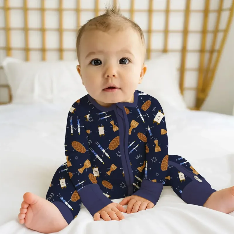 Shabbat Shalom Family Matching Bamboo Convertible Zippy