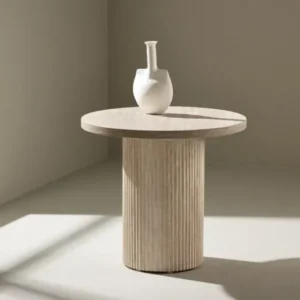 Couchtisch/Beistelltisch Tino - mit geriffeltem Standfuß