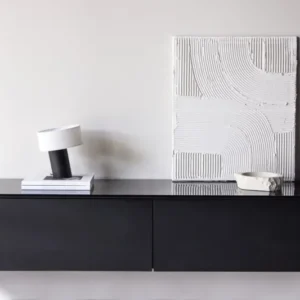 Designer TV-Lowboard Noirra – Schwebendes Design in Schwarz