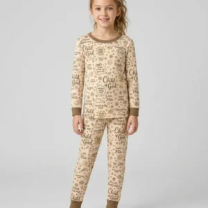 Child Of God Jesus Loves Me Bamboo Two Piece Long Sleeve Pajama Set