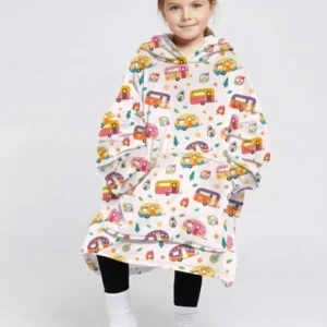 Happy Little Camper Bamboo Blanket Hoodie