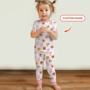 God Says I Am — Little Flock Custom Name Two Piece Short Sleeve Pajama Set