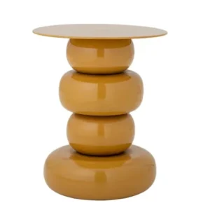 Beistelltisch Becca – Skulpturales Design in glänzendem Gelb